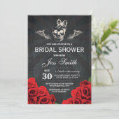 Halloween Bruidsfeest Borrelparty Rozen Bloemen Ui Kaart (Staand voorkant)