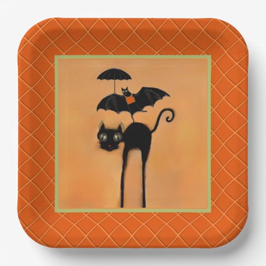 Halloween Bruidsfeest Borrelservies Papieren Bordje (Voorkant)