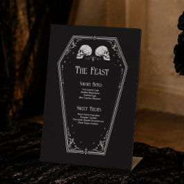 Halloween Bruidsfeest Menu Reclamebord Met Voetstuk