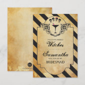 Halloween bruidsmeisje voorstel uit te nodigen ~ g kaart (Voorkant / Achterkant)