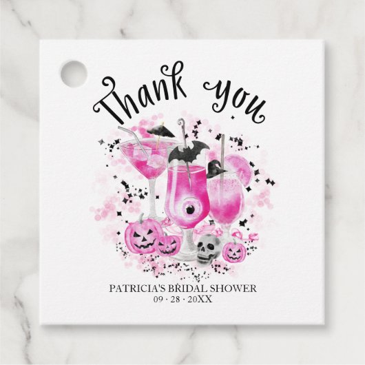Halloween Bruidsmeisjes Uitnodiging Bedankt Bedankjes Labels (Voorkant)