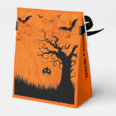 Halloween Bruiloft Aangepaste Namen & Tekst Enge B Bedankdoosjes (Achterkant)