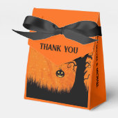 Halloween Bruiloft Aangepaste Namen & Tekst Enge B Bedankdoosjes (Voorkant Zijde)