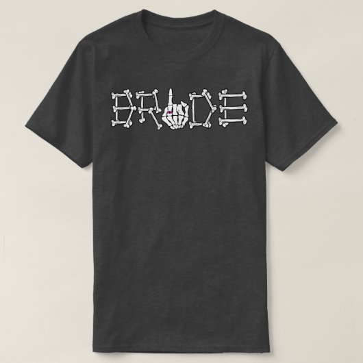 Halloween Bruiloft Bruid Bruidegom Skelet Bijpasse T-shirt (Design voorkant)