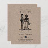 Halloween bruiloft Cartoon bruid bruidegom handget (Voorkant / Achterkant)