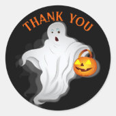 Halloween bruiloft dank u bang spook ronde sticker (Voorkant)