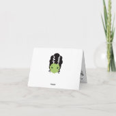 Halloween bruiloft dank u bruid van Frankenstein Bedankkaart (Achterkant)