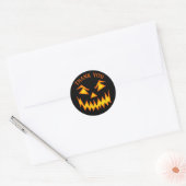 Halloween bruiloft dank u enge Jack O lantaarn Ronde Sticker (Envelop)