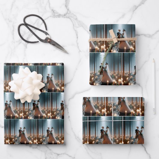 Halloween bruiloft dans inpakpapier vel (Voorkant)