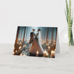 Halloween bruiloft dans kaart