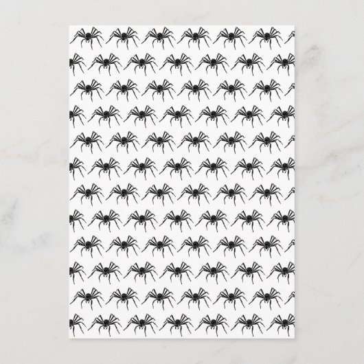 Halloween bruiloft details informatiekaartje (Achterkant)