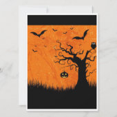 Halloween Bruiloft Enge Boom Tafel Zittingkaart (Achterkant)