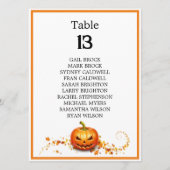 Halloween Bruiloft Enge Boom Tafel Zittingkaart (Voorkant)