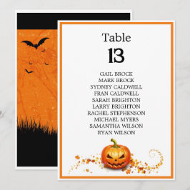 Halloween Bruiloft Enge Boom Tafel Zittingkaart