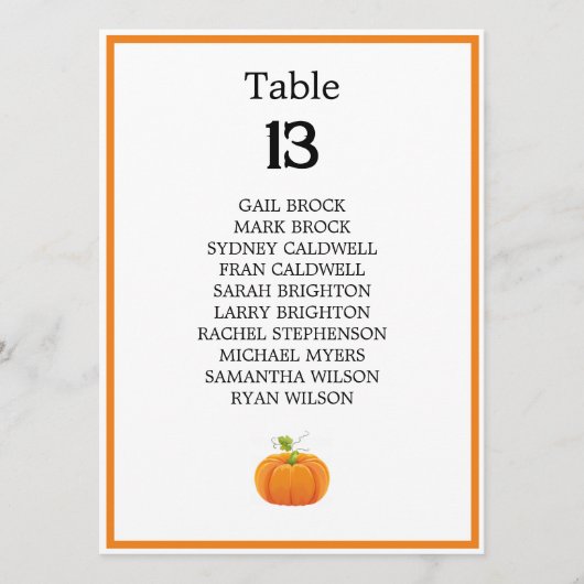 Halloween Bruiloft Enge Boom Tafel Zittingkaart (Voorkant)