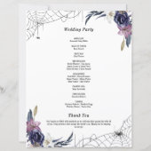 Halloween bruiloft familie introduceert welkomstbo (Achterkant)