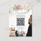 Halloween Bruiloft Feest Registratie QR Code Informatiekaartje (Voorkant)
