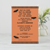 Halloween bruiloft feest uitnodiging (Staand voorkant)