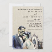 Halloween Bruiloft Frankenstein Bruid Kaart (Voorkant)