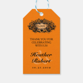 Halloween Bruiloft Gothic Bold Love Dank je Label Cadeaulabel