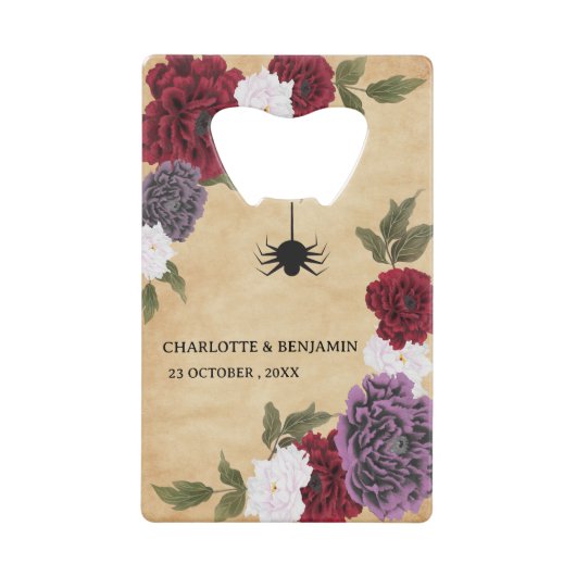 Halloween bruiloft gunst creditkaart flessenopener (Voorkant)