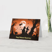 Halloween Bruiloft Jubileum Schattige Paar Kaart (Voorkant)