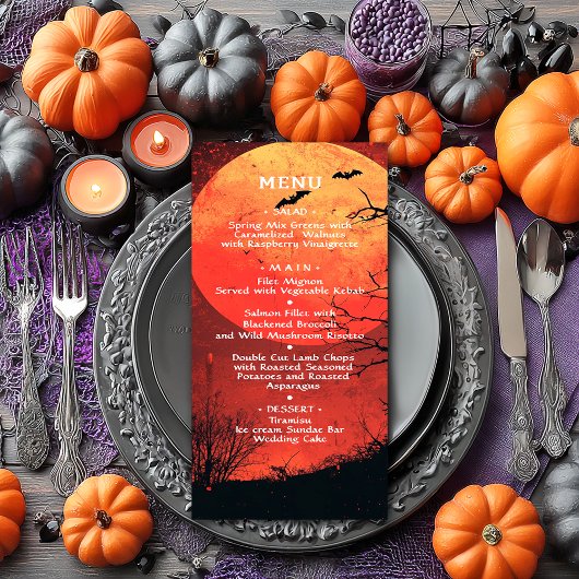 Halloween bruiloft Jubileum verjaardagsfeest Menu
