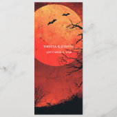 Halloween bruiloft Jubileum verjaardagsfeest Menu (Achterkant)