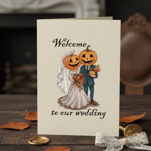 Halloween Bruiloft  Kaart