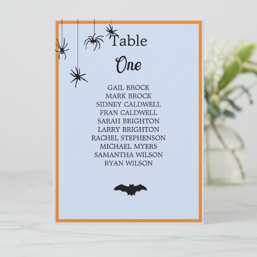 Halloween bruiloft middernacht tafel zitplaatsen g (Staand voorkant)