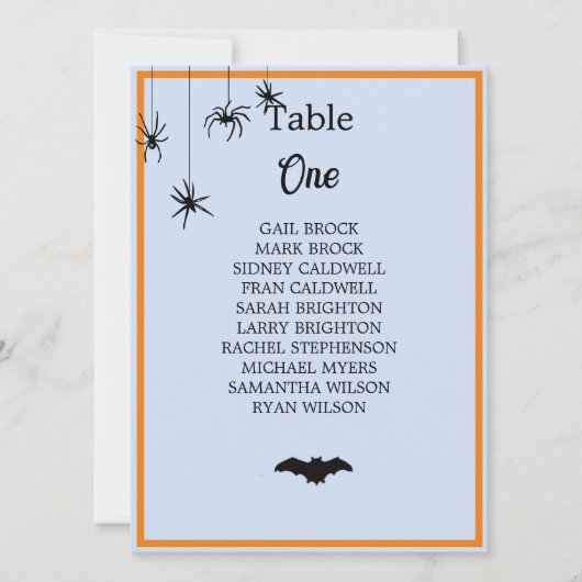 Halloween bruiloft middernacht tafel zitplaatsen g (Voorkant)