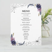 Halloween bruiloft platte menukaart (Staand voorkant)