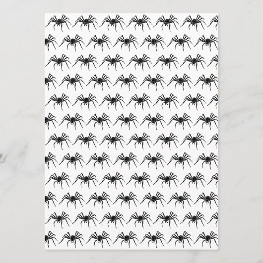 Halloween bruiloft platte menukaart (Achterkant)