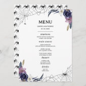 Halloween bruiloft platte menukaart (Voorkant / Achterkant)