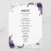 Halloween bruiloft platte menukaart (Voorkant)