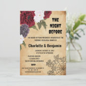 Halloween bruiloft repetitie diner Kaart (Staand voorkant)