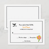 Halloween bruiloft RSVP Kaarten (Voorkant / Achterkant)