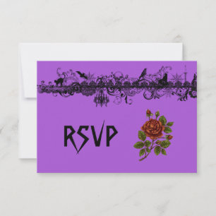 Halloween bruiloft RSVP Kaartje