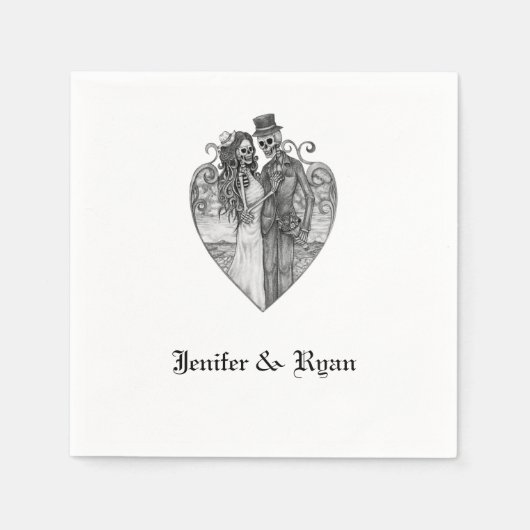 Halloween bruiloft servetten (Voorkant)