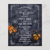 Halloween bruiloft Sinaasappel Roos Bloemen  Flyer (Voorkant)