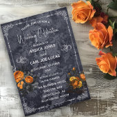 Halloween bruiloft Sinaasappel Roos Bloemen  Kaart