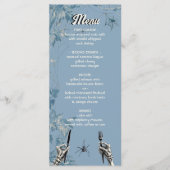 Halloween bruiloft skelet handen Menu (Voorkant)