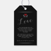 Halloween bruiloft skeletten & hart dank u cadeaulabel (Achterkant)