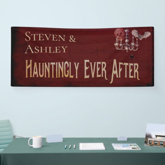 Halloween Bruiloft Spandoek (Beurs)