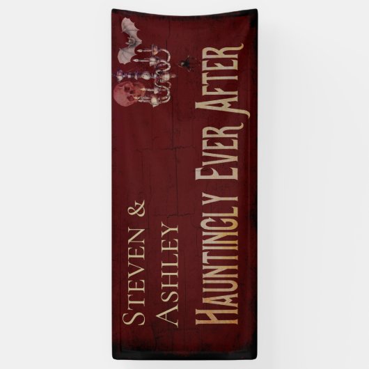 Halloween Bruiloft Spandoek (Verticaal)