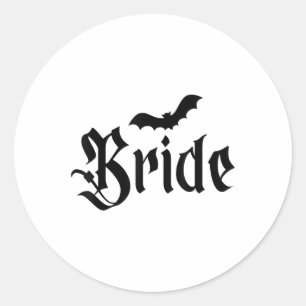 Halloween Bruiloft Spooky Bruid Bruidegom Koppel M Ronde Sticker
