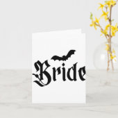 Halloween bruiloft Spooky bruid bruidegom paar Mat Kaart (Gele Bloem)