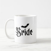 Halloween bruiloft Spooky bruid bruidegom paar Mat Koffiemok (Links)