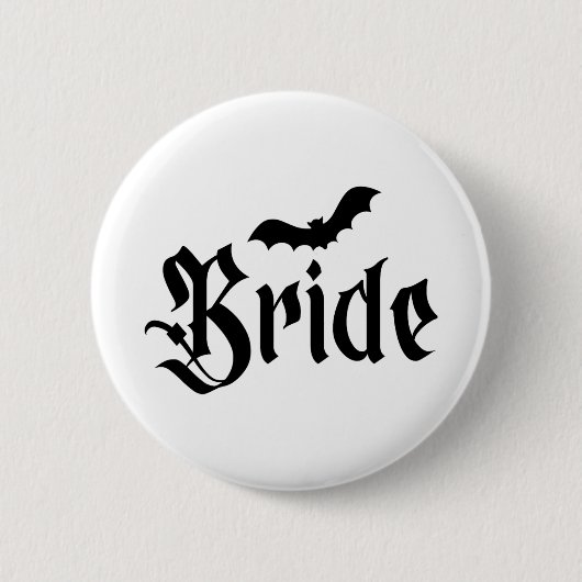 Halloween bruiloft Spooky bruid bruidegom paar Mat Ronde Button 5,7 Cm (Voorkant)