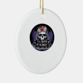 Halloween bruiloft Spooky bruiloft Halloween Party Keramisch Ornament (Rechts)